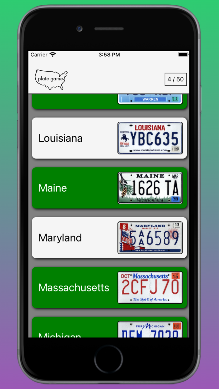 License Plate Finder Game