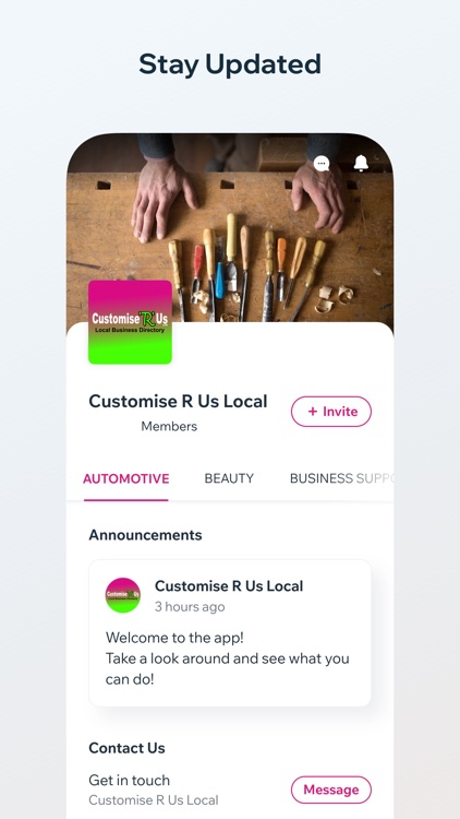 Customise R Us Local Directory