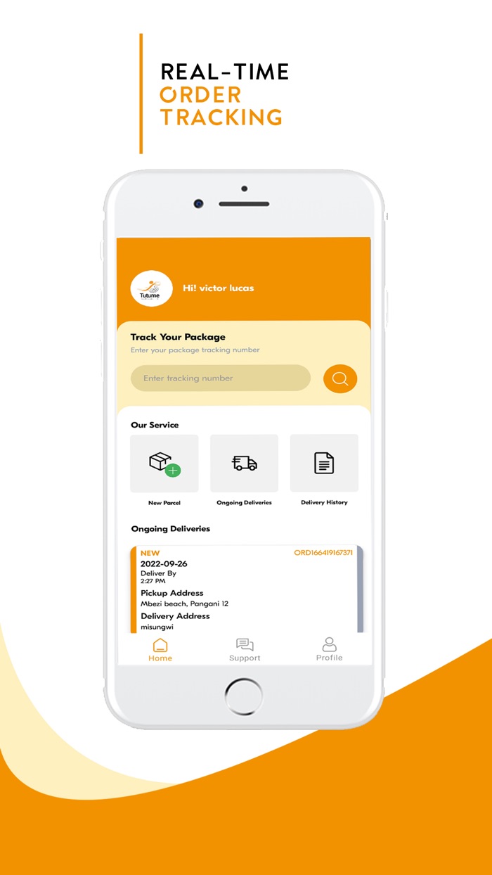 Tutume courier  delivery