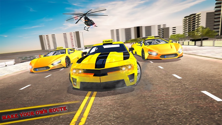 Yellow Cab City Driving Games