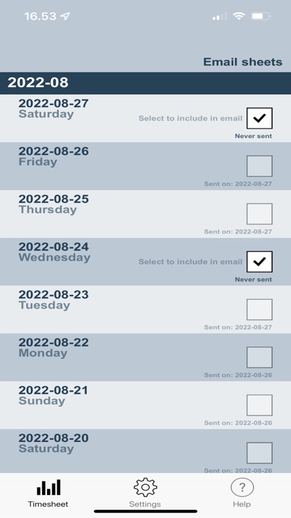 Daily Timesheets