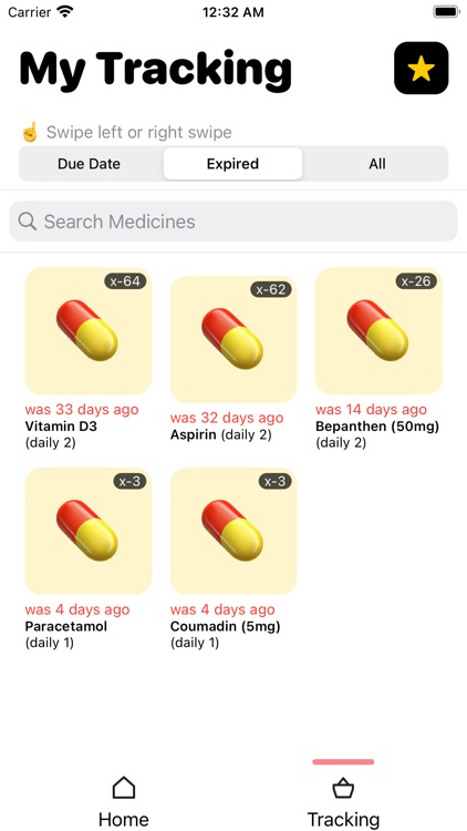 Pill Reminder stockout tracker