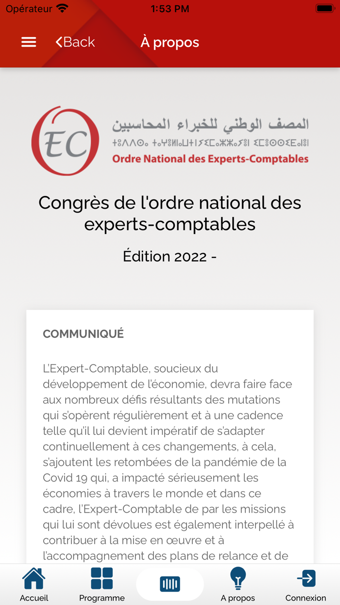 Congrès ONEC - Édition 2022