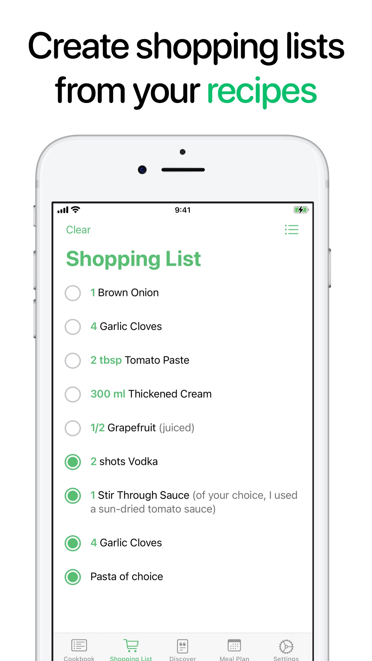 Screenshot do app Pestle: Save & Manage Recipes