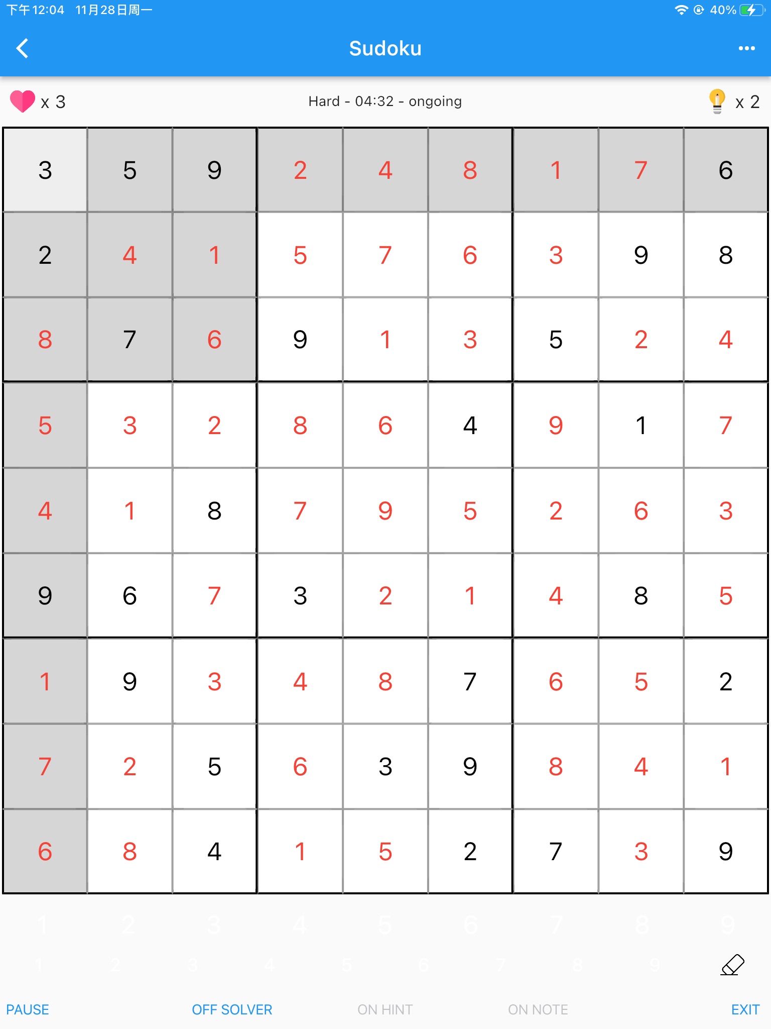 readfict's sudoku screenshot 2