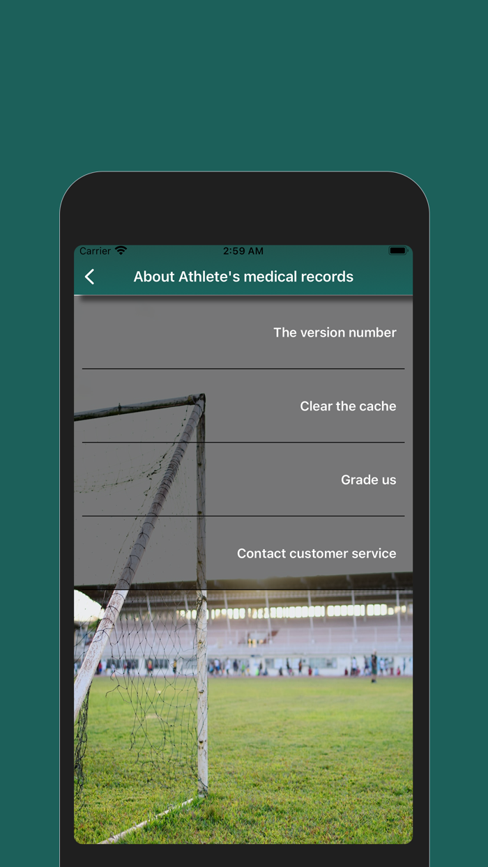 Athletes medical records
