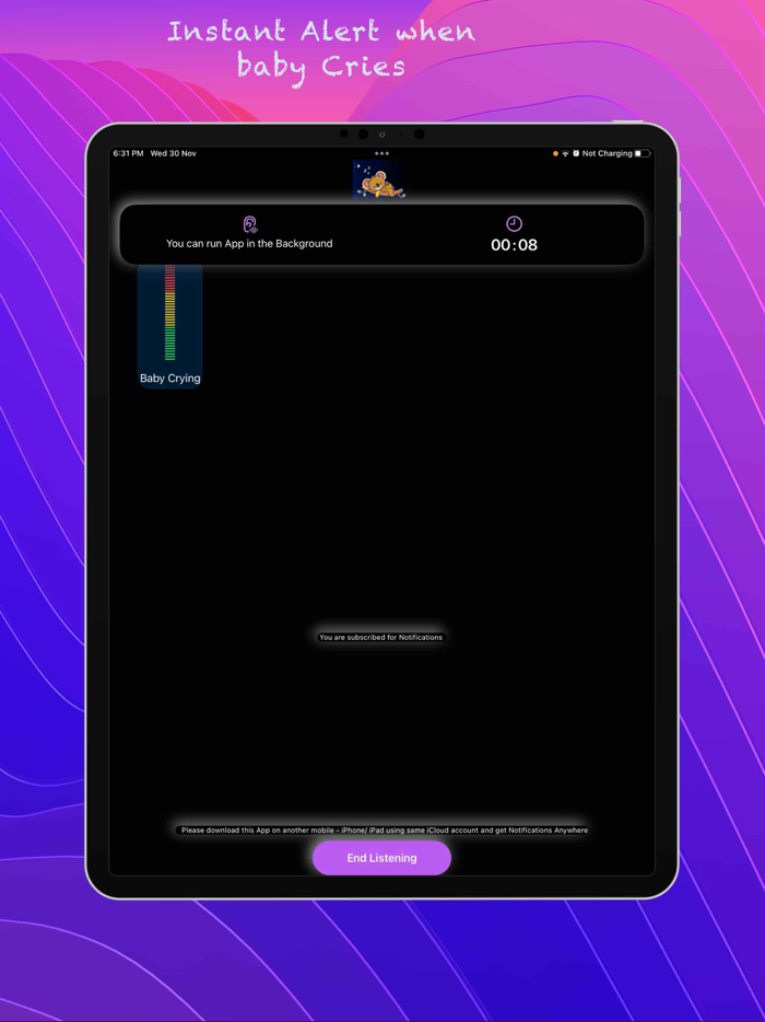Baby Wakeup Baby Cry Detector
