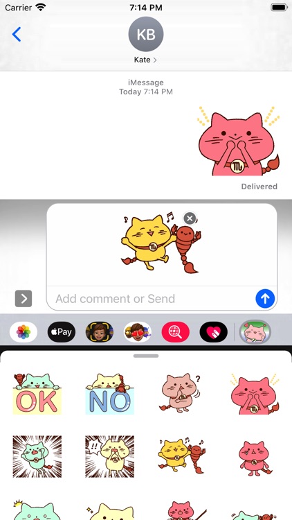 Cat Cat 4 Stickers Pack