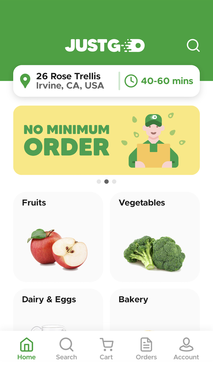 JustGo - Fast Grocery Delivery