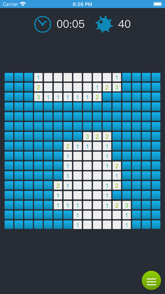 端的扫雷游戏 该游戏的目的是清除雷区而不引爆地雷。