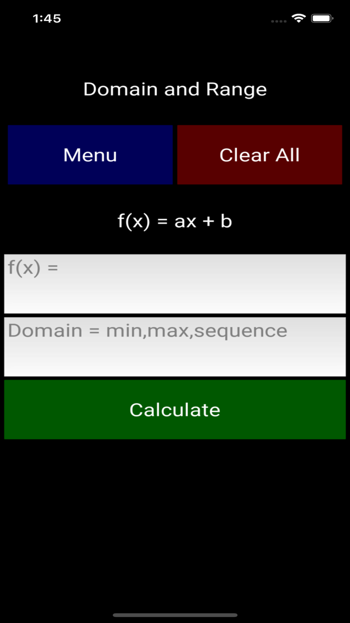 Domain and Range Calculator