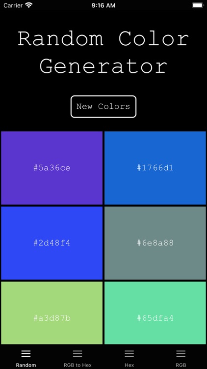 RGB to Hex converter generator