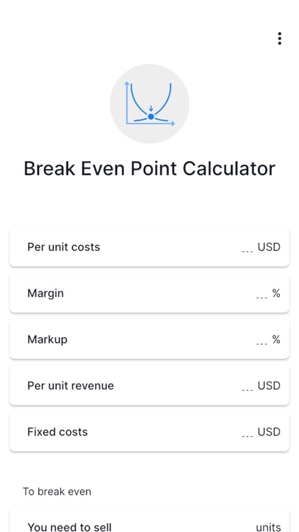 Break Even Point - Calculator