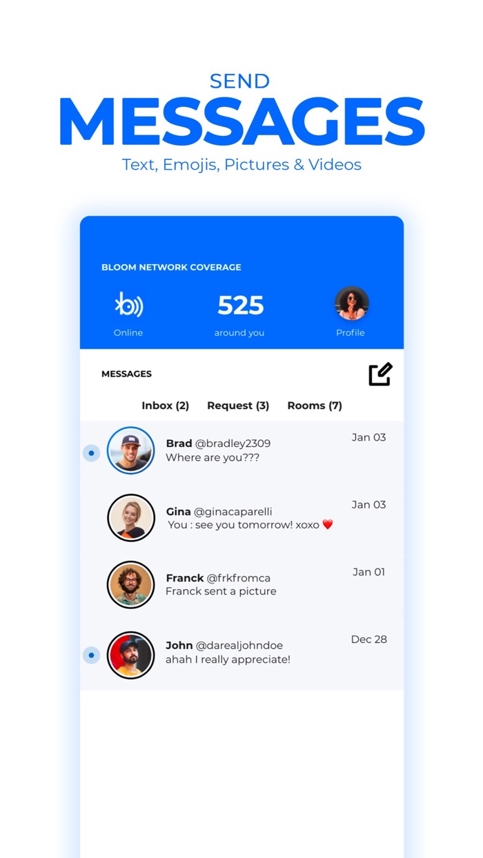 Bloom - Chat, Story  Room