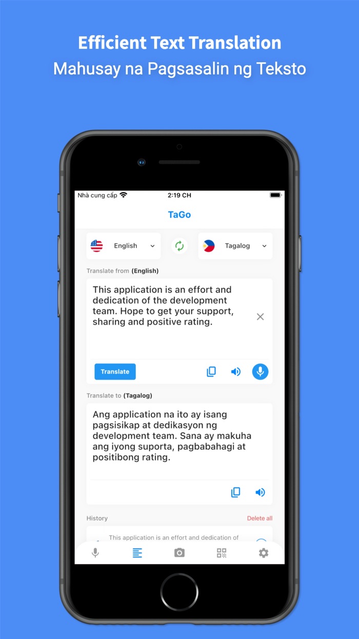 Tagalog Translator - TaGo