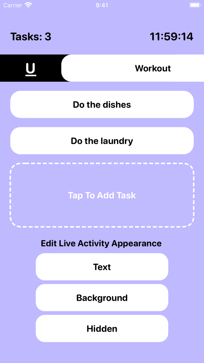 Tasks - Create Live Activities