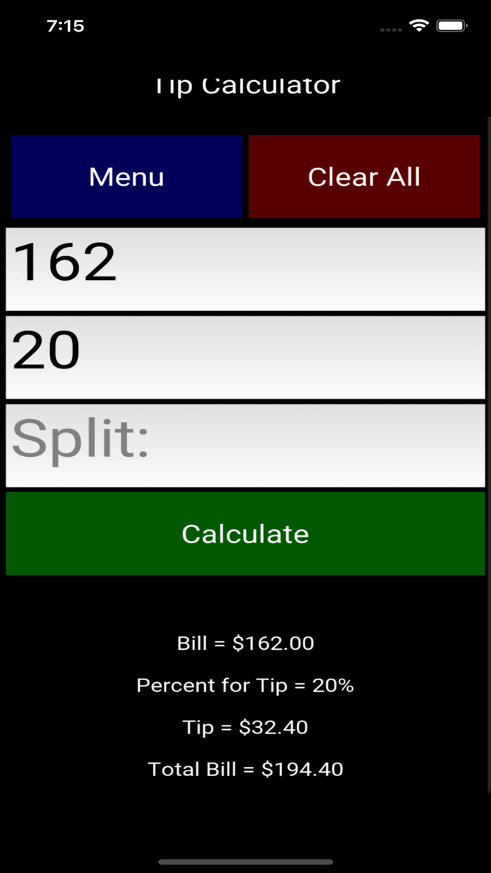 Tip Calculator - KSquared