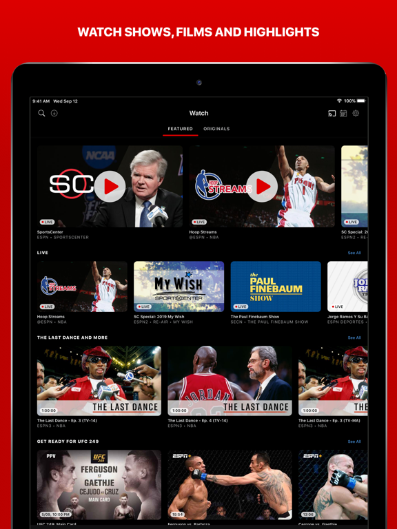 ESPN: Live Sports & Scores Ipad images