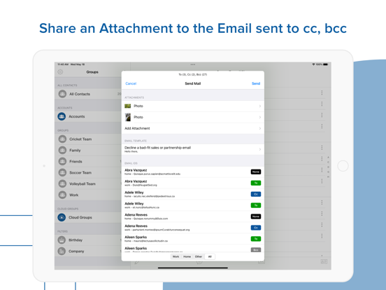 Contacts Groups Pro Mail, text screenshot 4