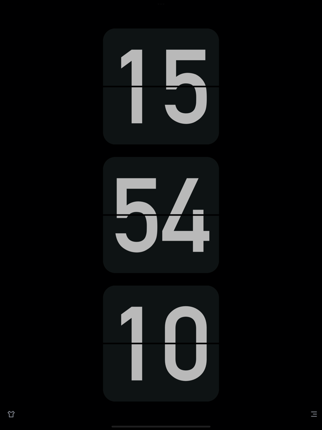 ‎FlipClock - big digital clock Screenshot