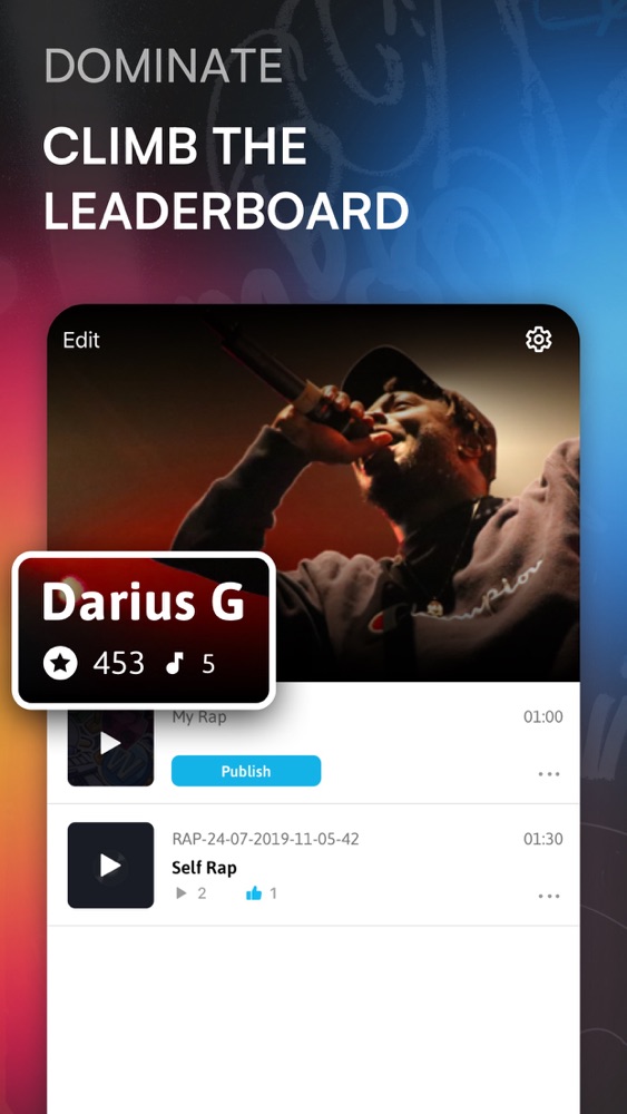 Self Rap - Fame Rapping Studio App for iPhone - Free Download Self Rap -  Fame Rapping Studio for iPad & iPhone at AppPure