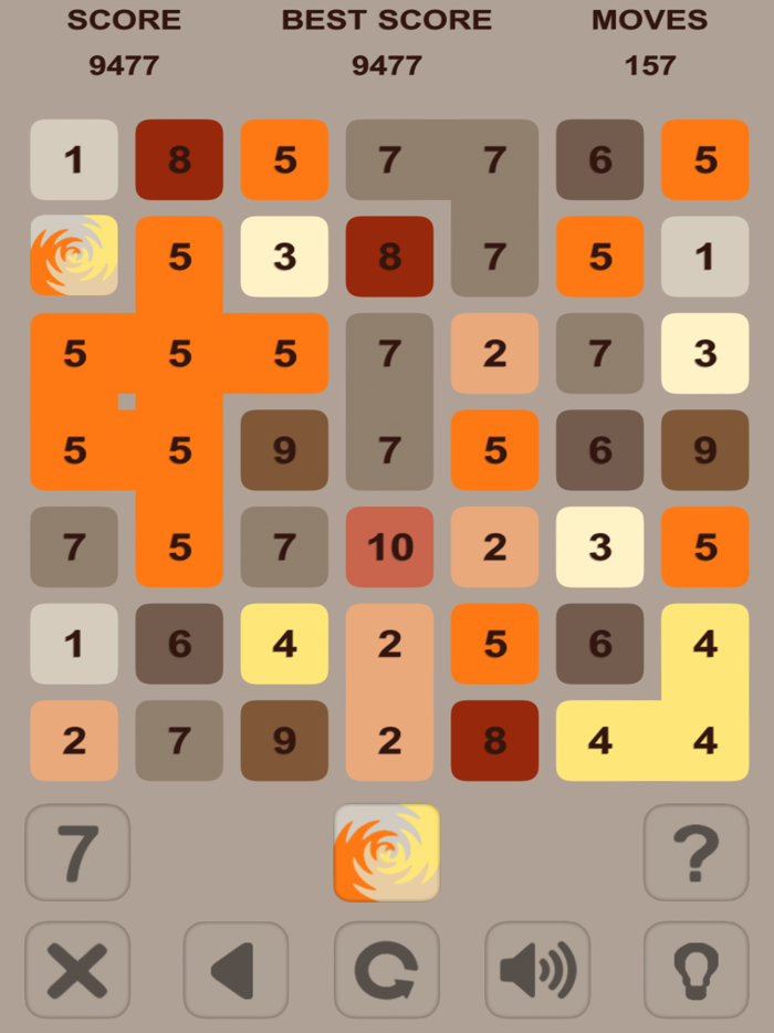 Numbers Puzzle. Get 10