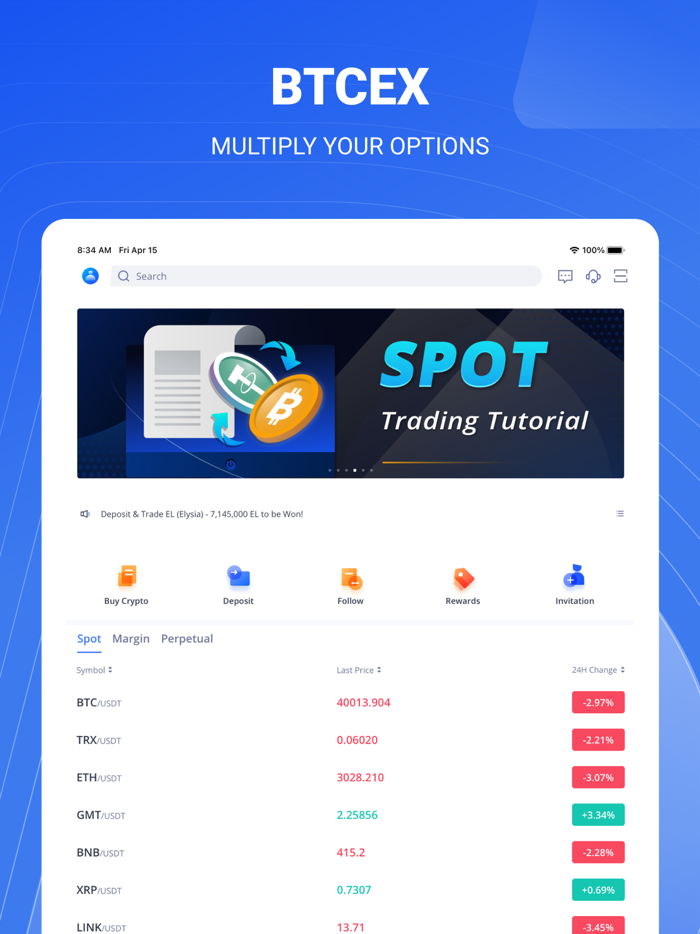 BTCEX Giao dịch BTC và Crypto