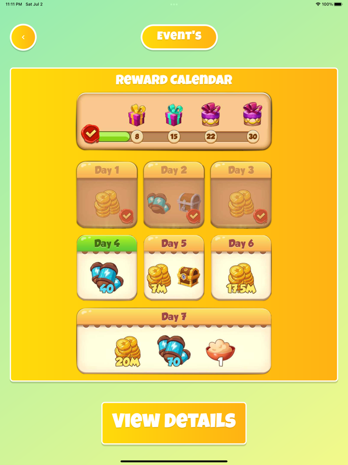 Spin links for Coin master