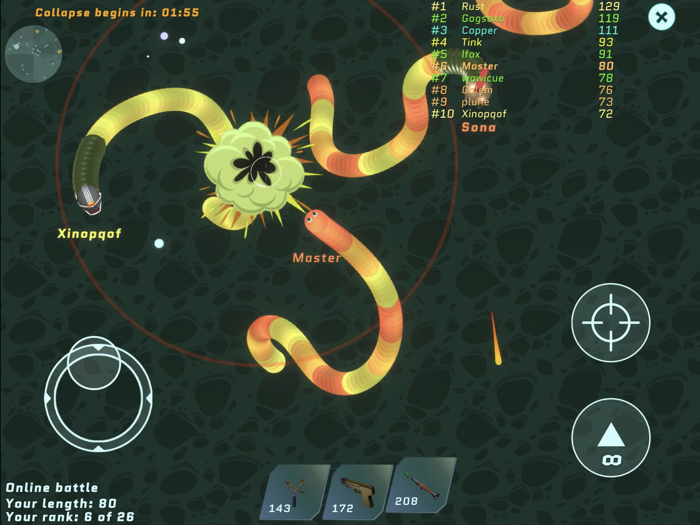 WarTails.io slither snake game