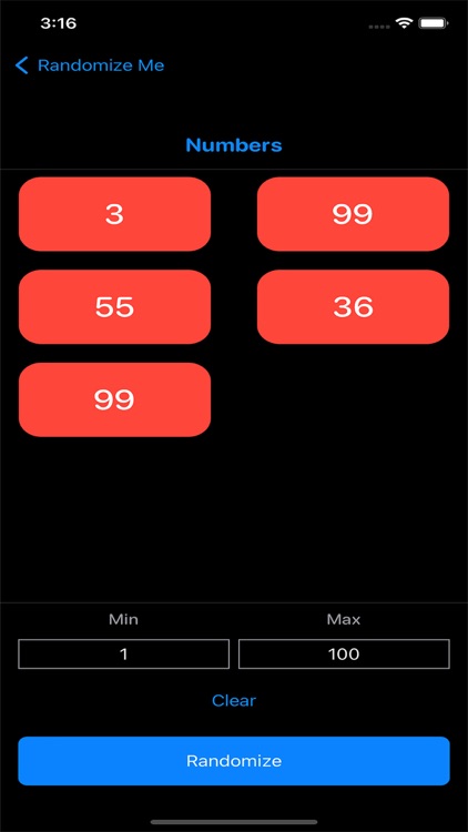 Randomize Me App