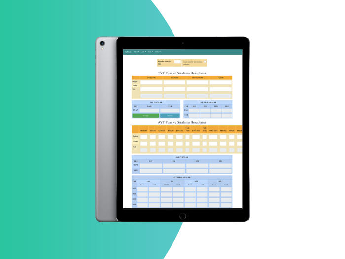 YKS Puan ve Sıralama Hesaplama