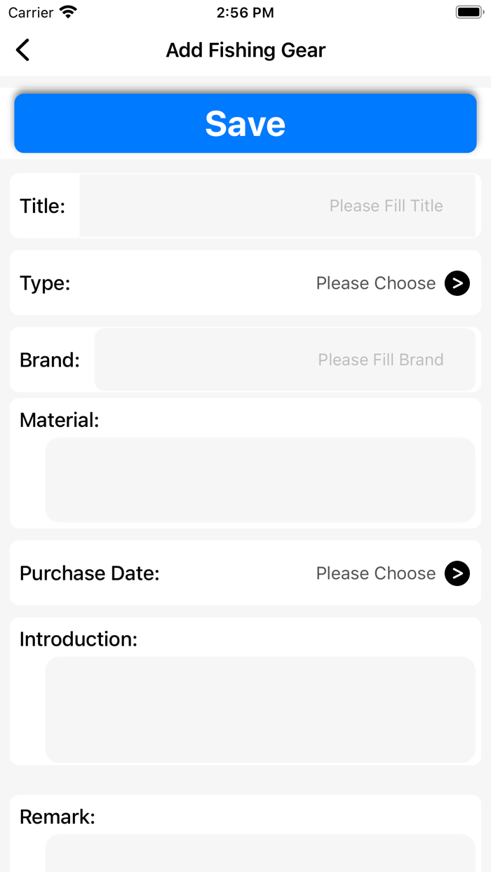 Fishing Gear Record Pro