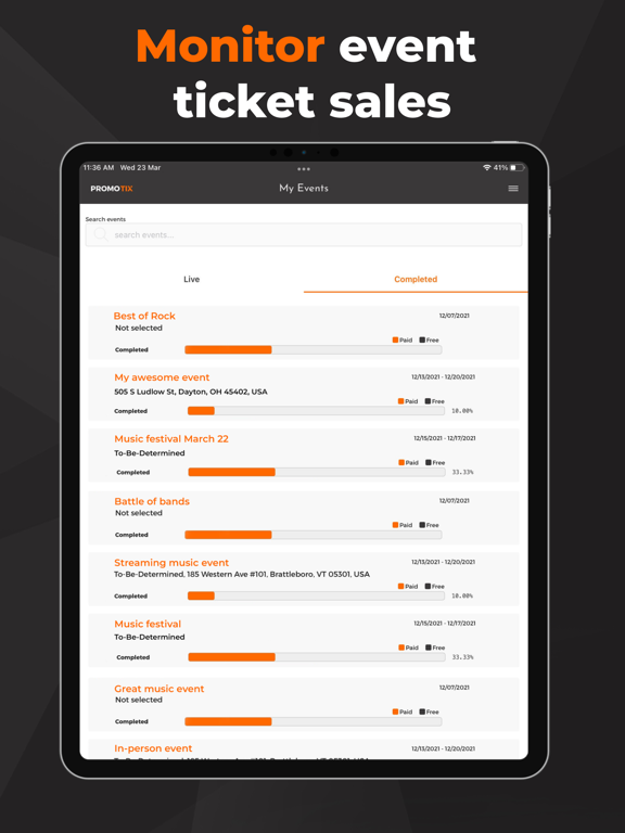 PromoTix Organizer