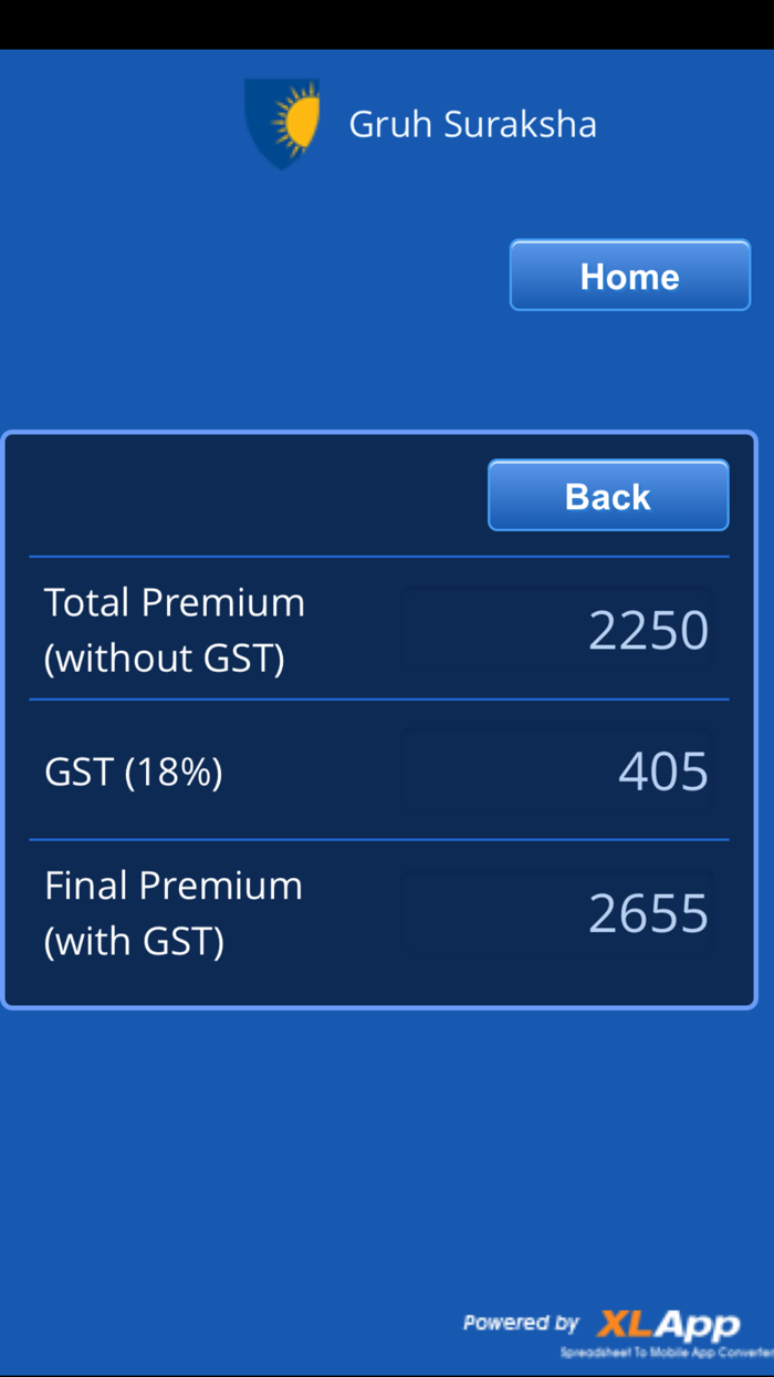 RSGI Premium Calculator