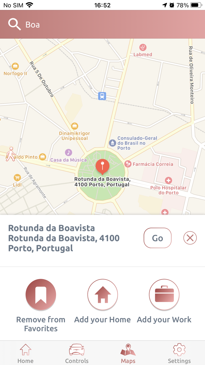 Remote Car App for Tesla