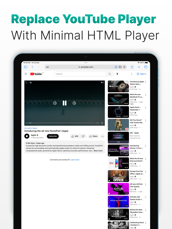 Jux: Player Fixer for YouTube Screenshots