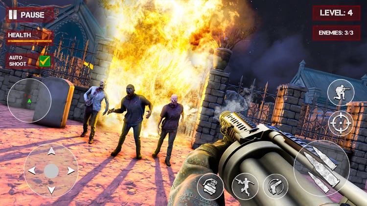 Zombie Graveyard Gun Shooting screenshot-3