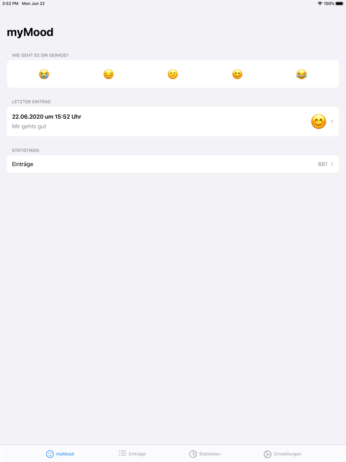 myMood Stimmungstagebuch