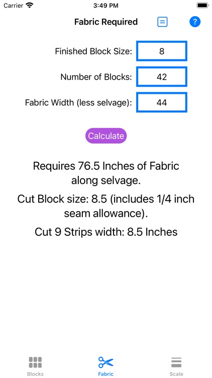 Quilt Block Calculator screenshot-4