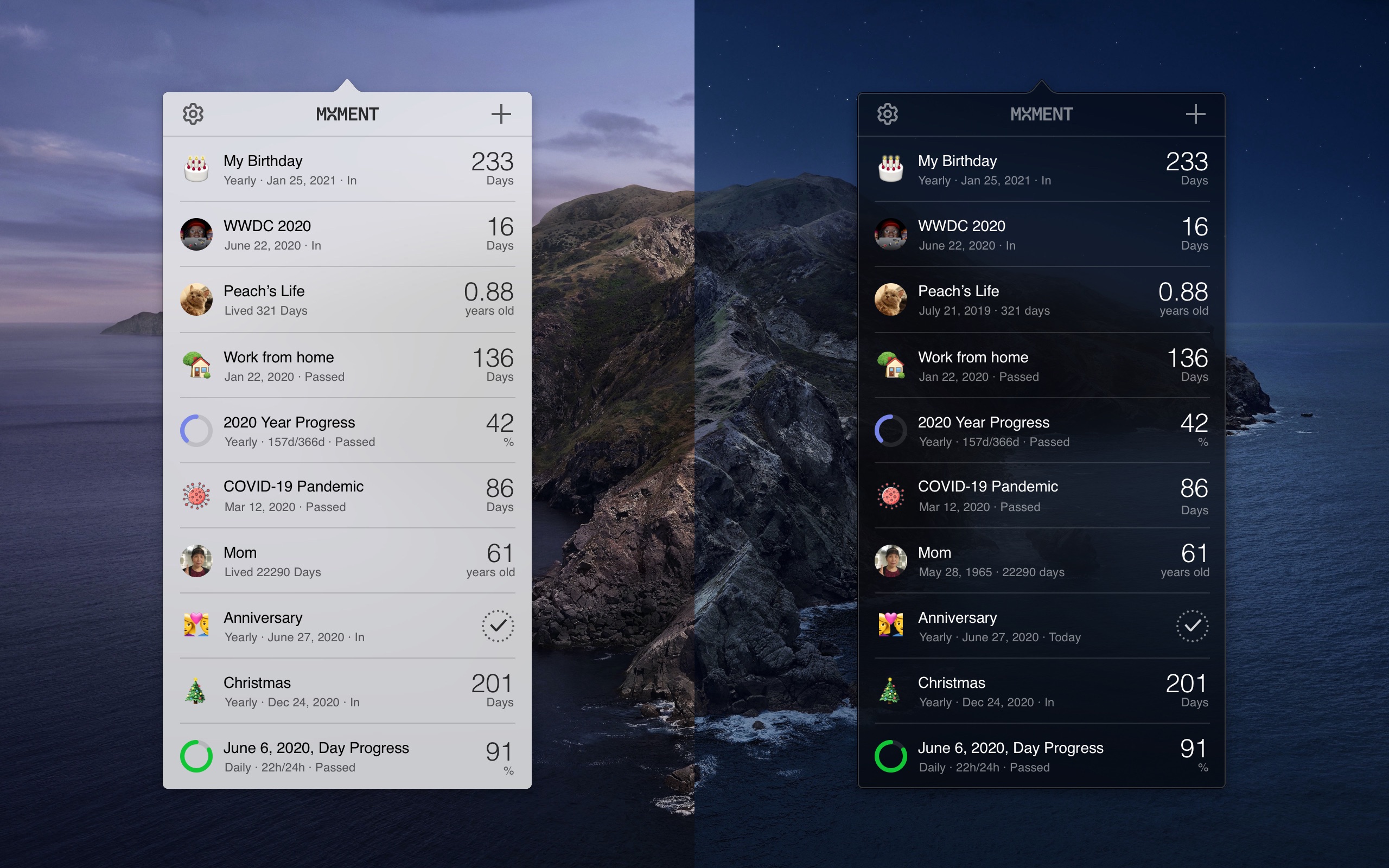 Screenshot do app Moment - Every Day Counts!