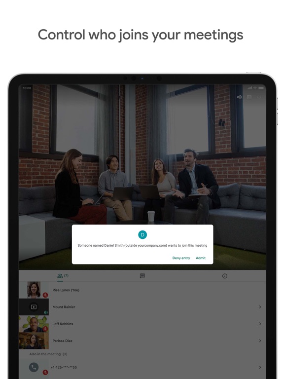 iPad Image of Google Meet