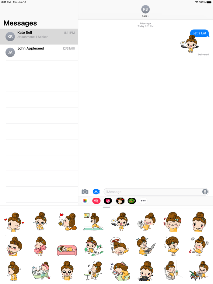 Princess Big Head Sticker Pack