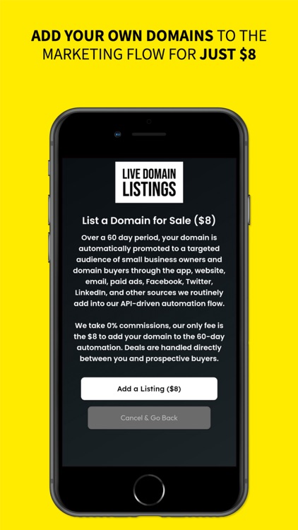 Live Domain Listings