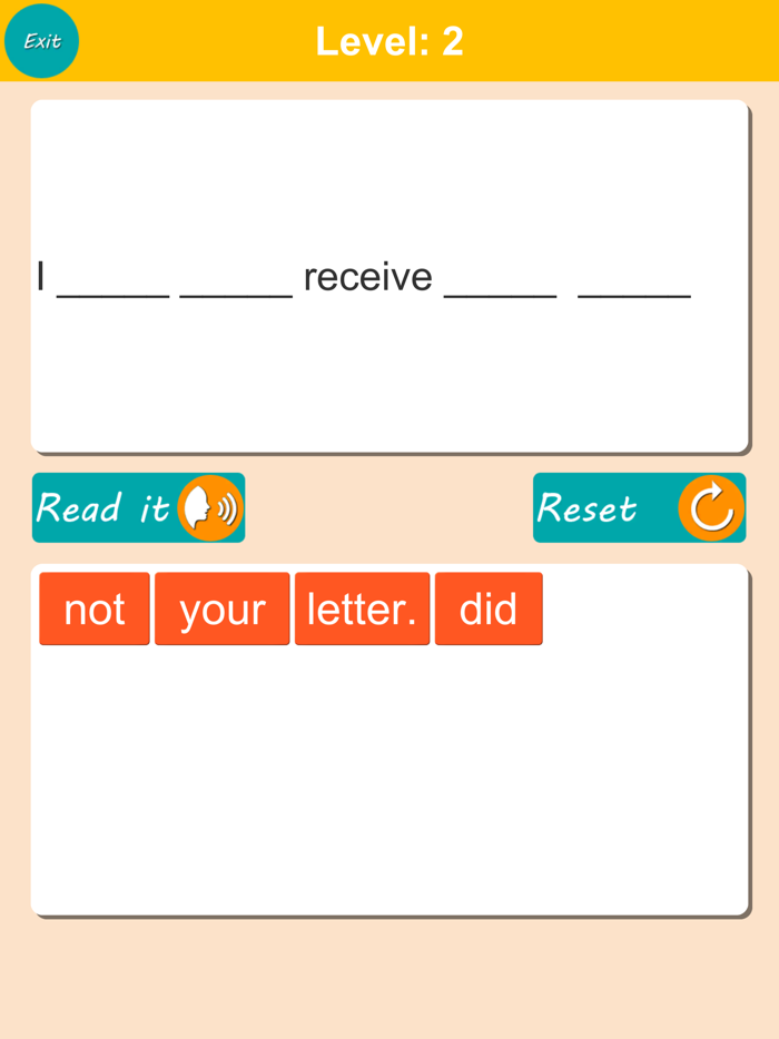 English Sentence Listen  Make