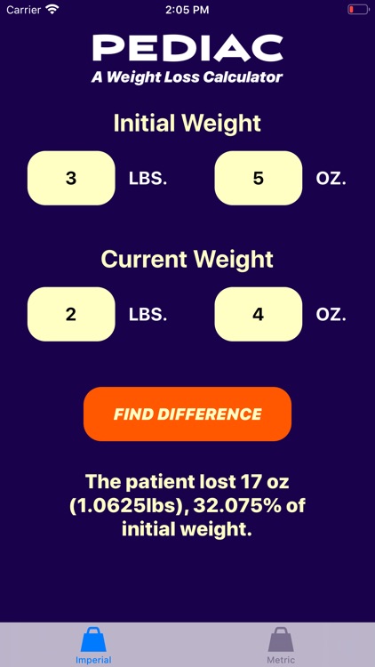 Pediac Weight Calculator screenshot-3