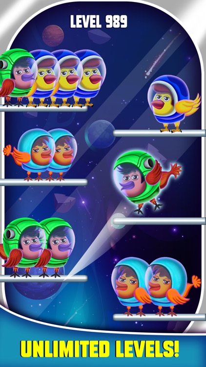 Space Bird Sort - Bird Games screenshot-5