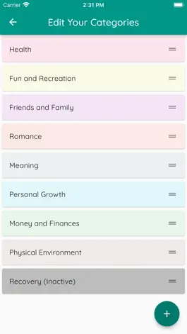 Game screenshot Wellness Wheel - Life Tracking hack