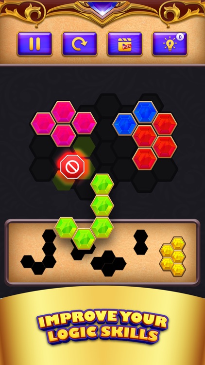 Hexa Block Puzzle Golden Touch screenshot-4