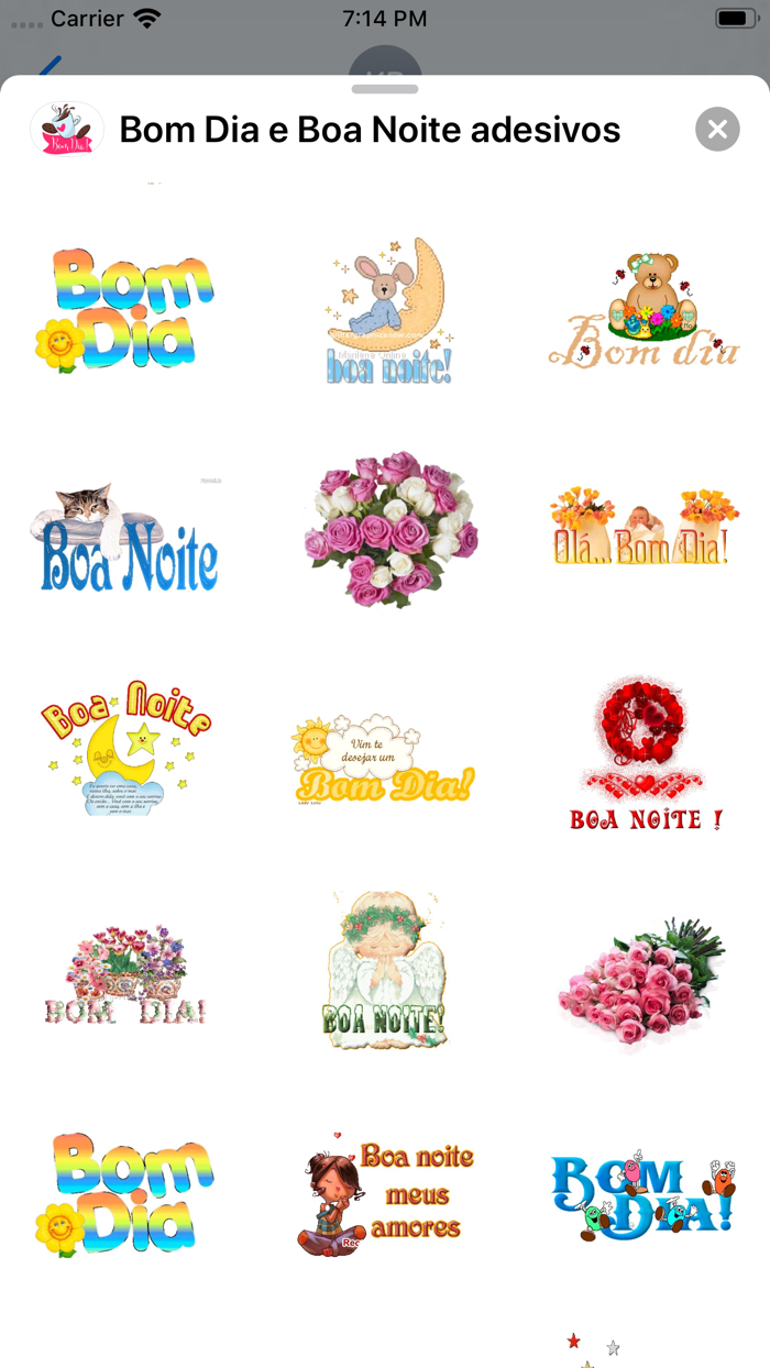 Bom Dia e Boa Noite adesivos