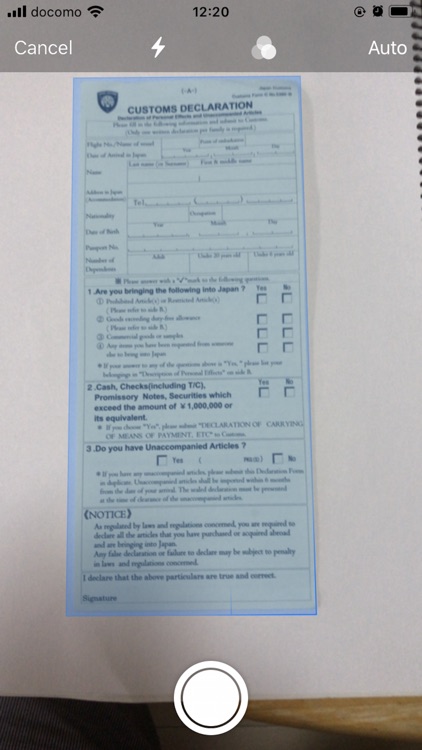 Scan document with OCR support